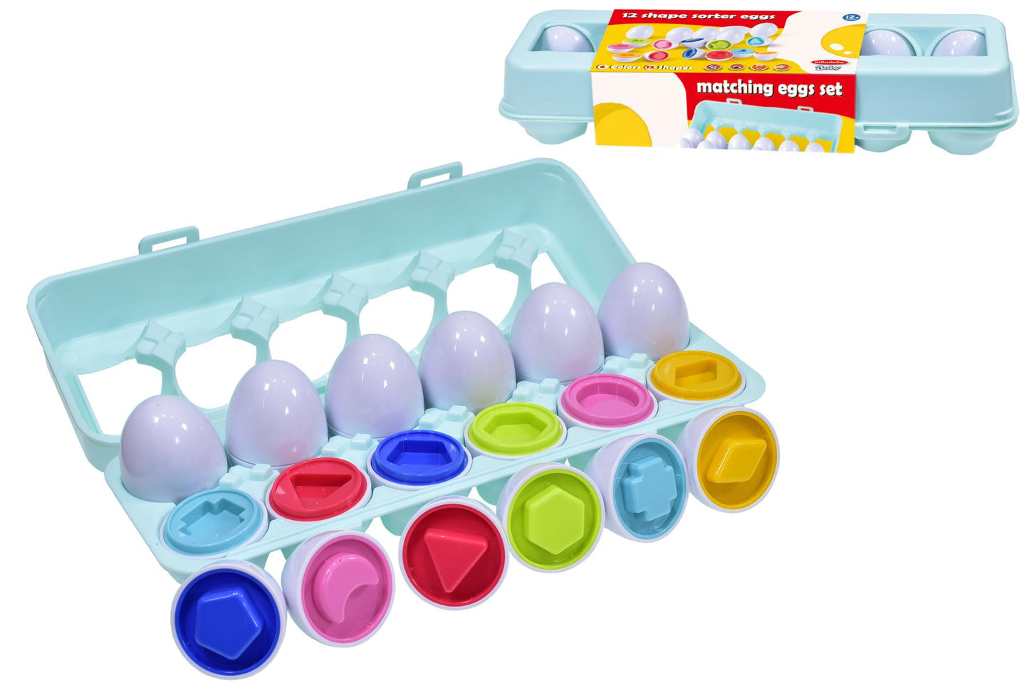 12 Shape Sorter Eggs (Pack of 6)