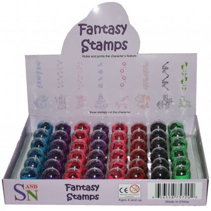 Double Sided Self Inking Fantasy Stamper with Roller (pack of 48)