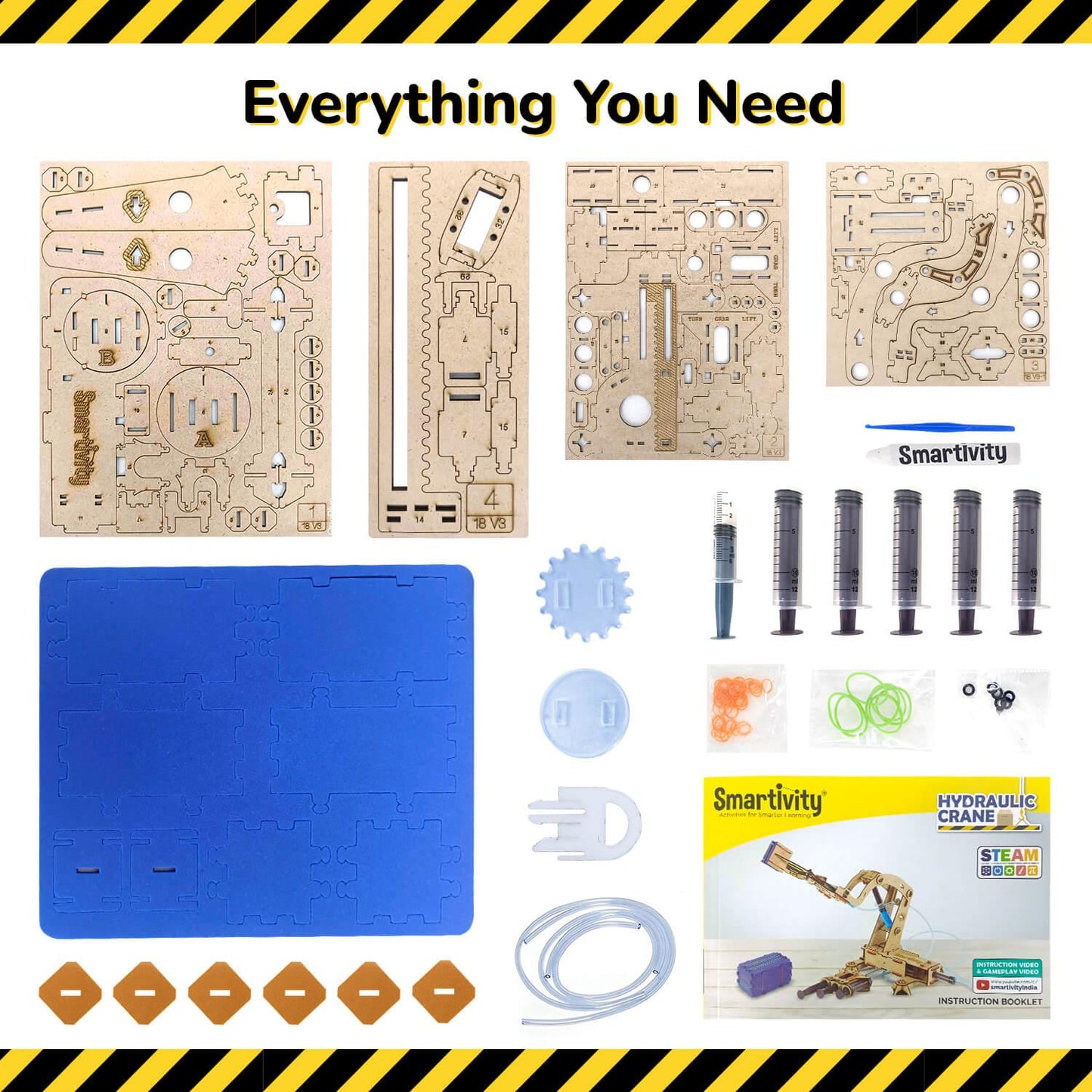 Smartivity Build Your Own Hydraulic Crane DIY STEM Construction Toy (Pack of 1)