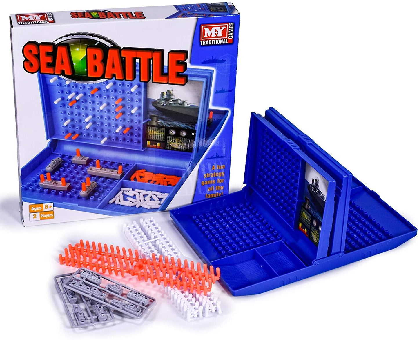 Classic Sea Battle Strategy Board Game For 2 Players (Pack of 12)