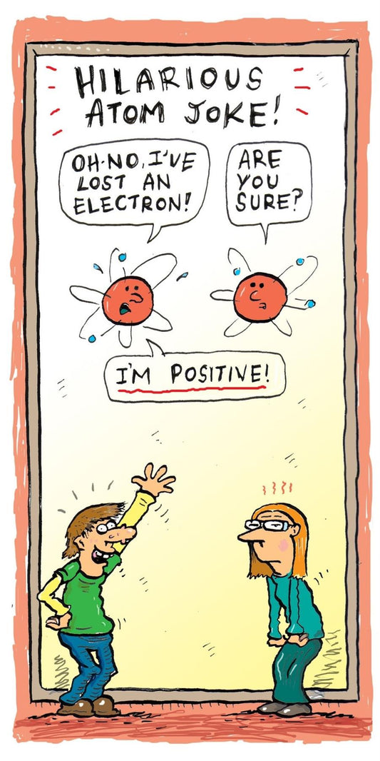 Pack of 6 Hilarious Science Atom Joke Birthday Cards