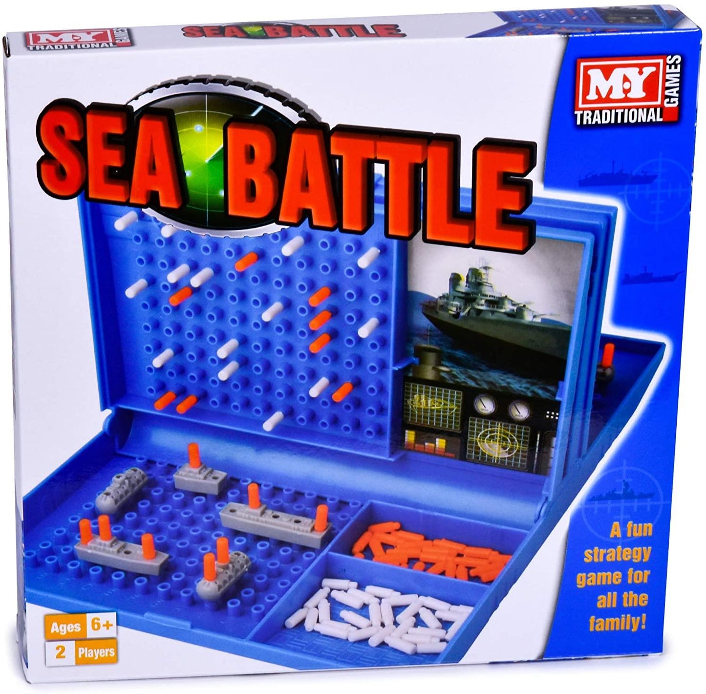 Classic Sea Battle Strategy Board Game For 2 Players (Pack of 12)