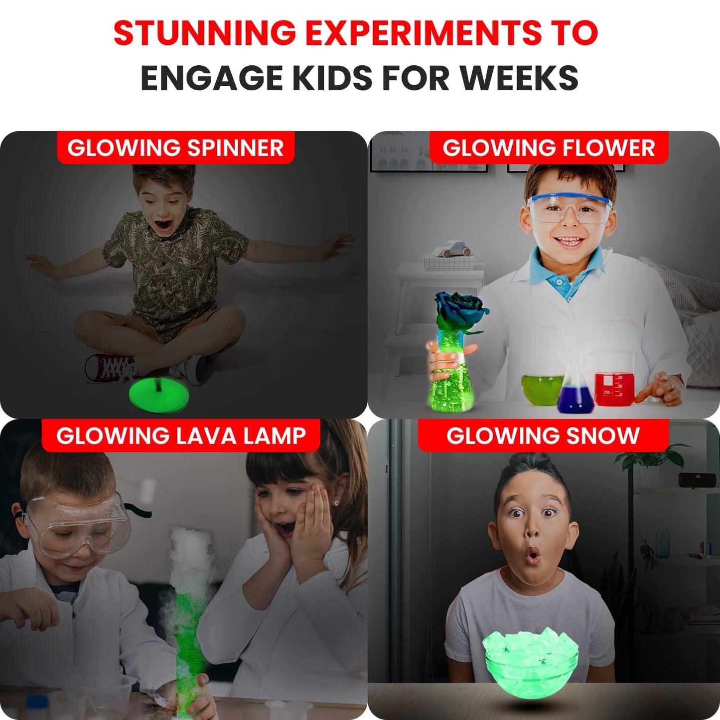 Smartivity Glow In The Dark Chemistry STEM Kit, 20 Glowsome Experiments (Pack of 1)
