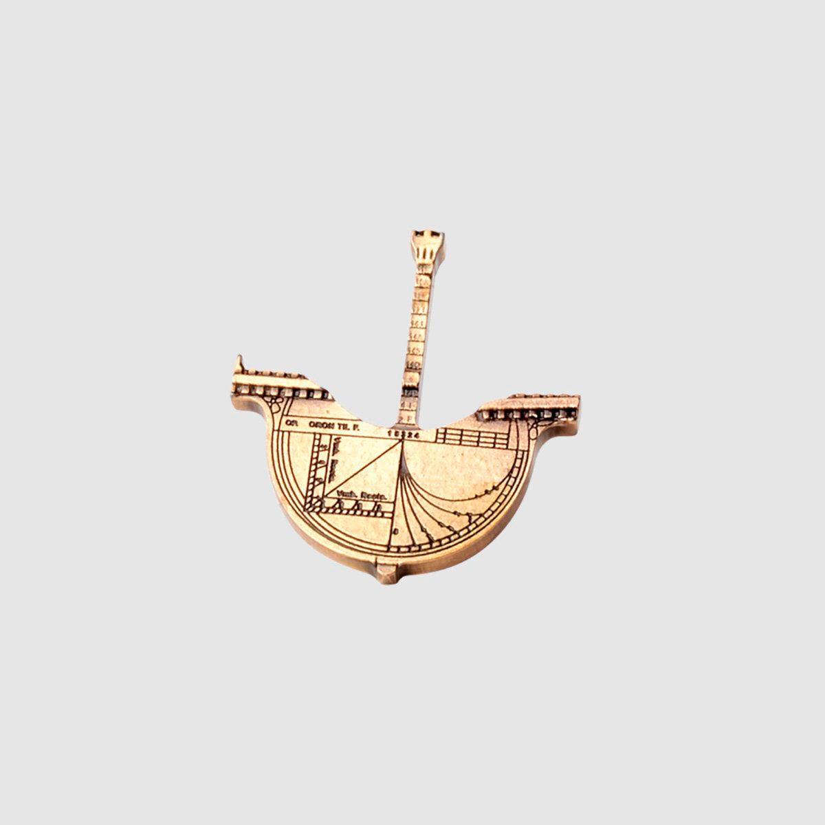 Hemisferium Navicle Dial Replica Brooch Pin (Pack of 1)