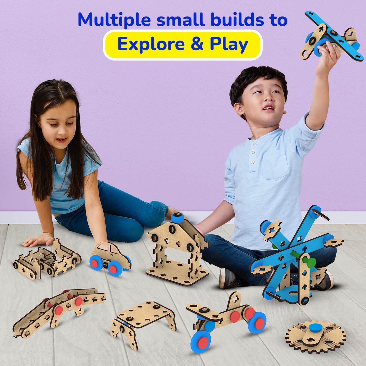Smartivity Build Your Own Hydraulics Kit 7-In-1 Construction STEM Toy (Pack of 1)