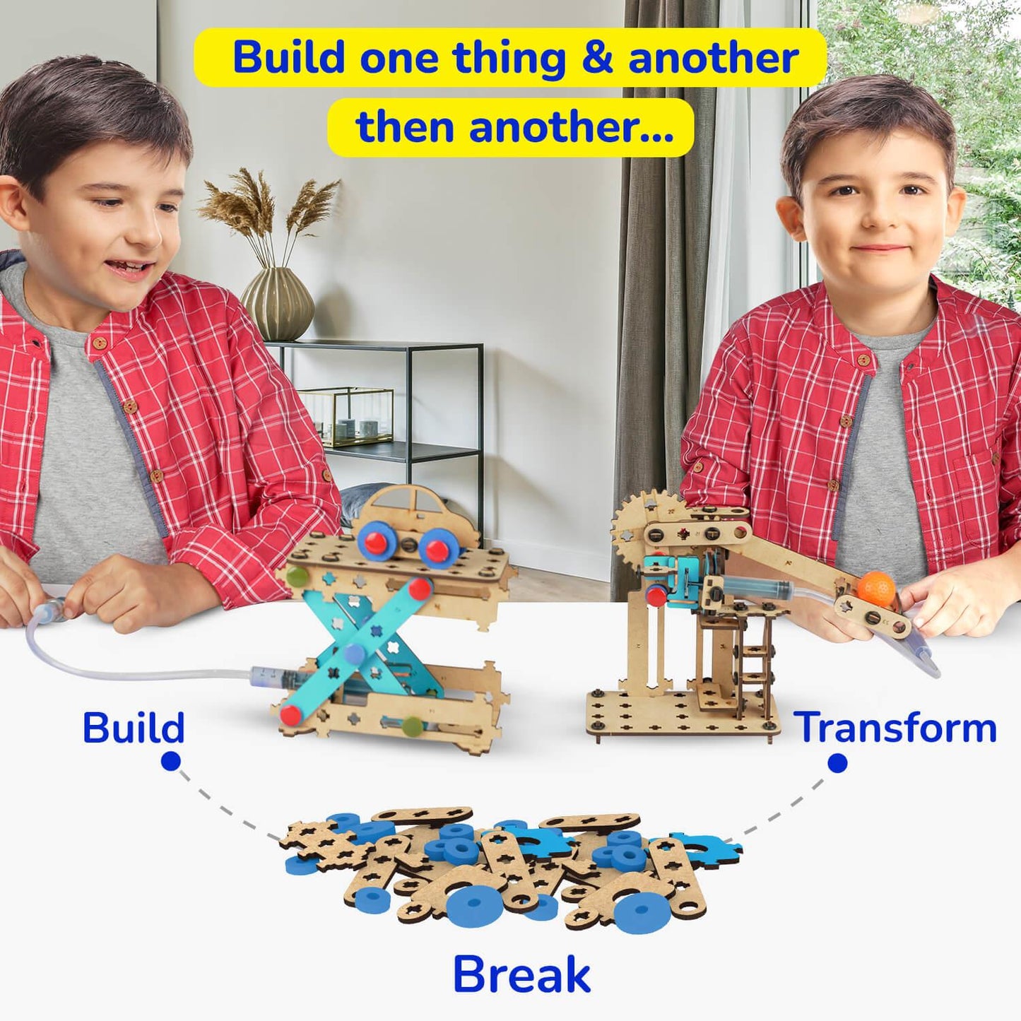 Smartivity Build Your Own Hydraulics Kit 7-In-1 Construction STEM Toy (Pack of 1)
