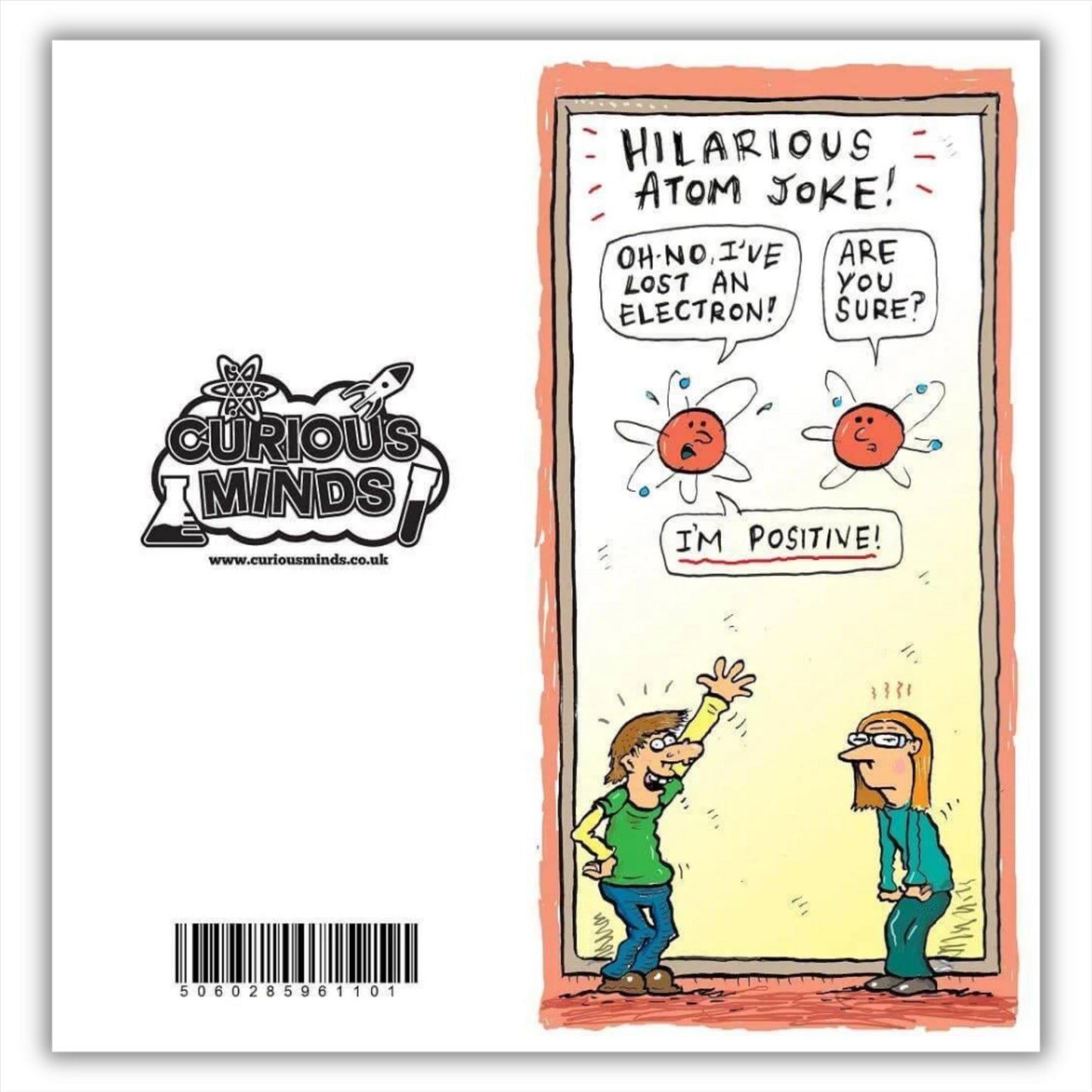 Hilarious Science Atom Joke Birthday Card & Envelope (105mm x 210mm, 300gsm) (Pack of 6)