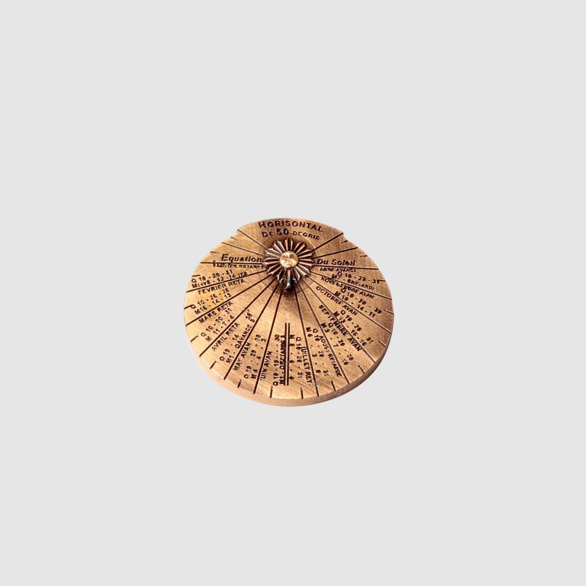 Hemisferium Horizontal Dial Replica Brooch Pin (Pack of 1)