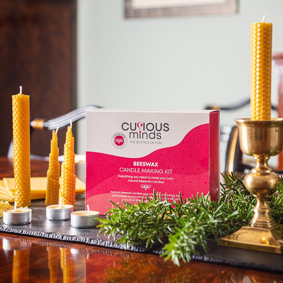 Curious Minds Relaxing Natural Beeswax Candle Making Gift Set (single)