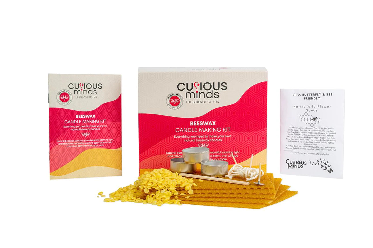 Curious Minds Relaxing Natural Beeswax Candle Making Gift Set (single)