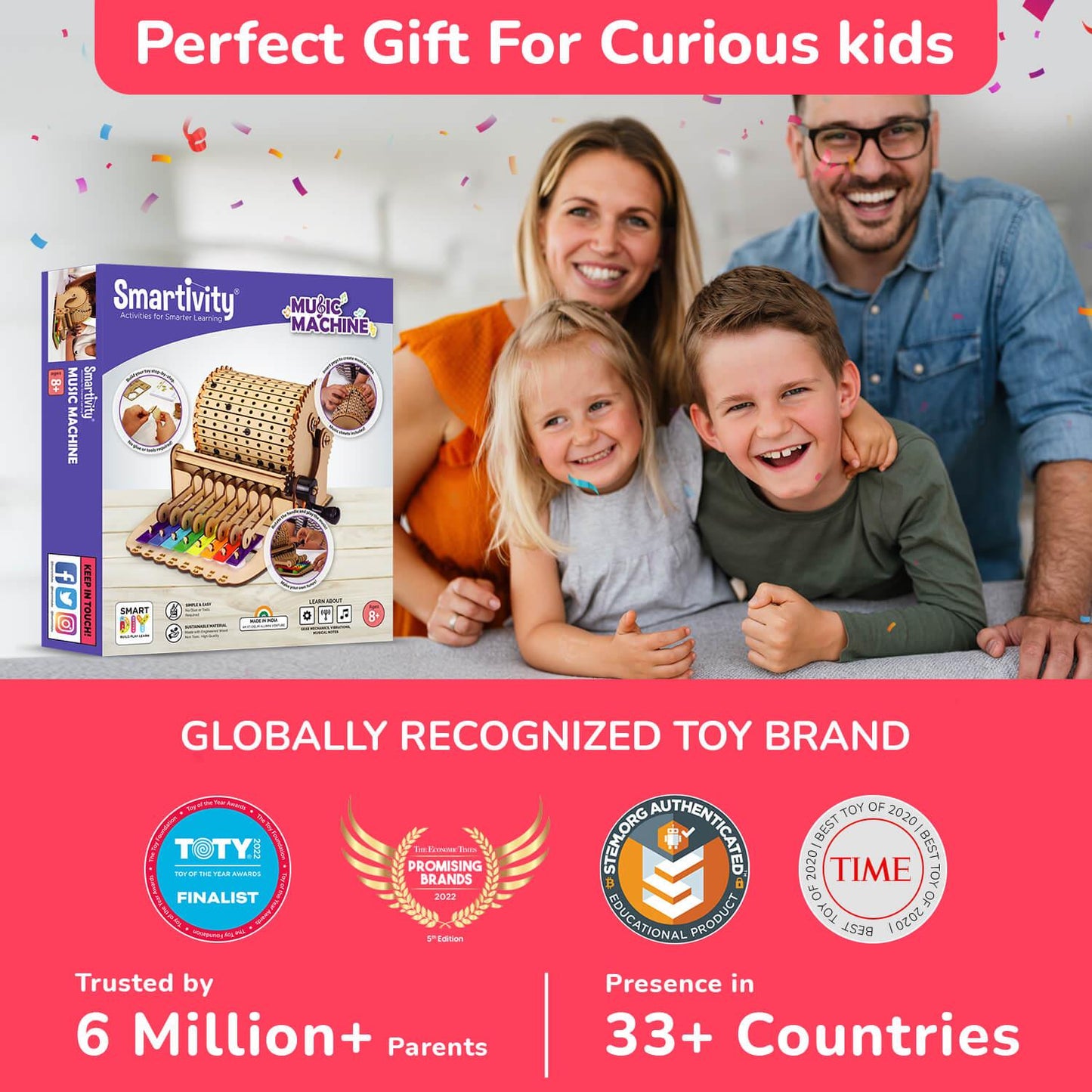 Smartivity Build Your Own Xylofun Music Machine DIY STEM Construction Toy (Pack of 1)