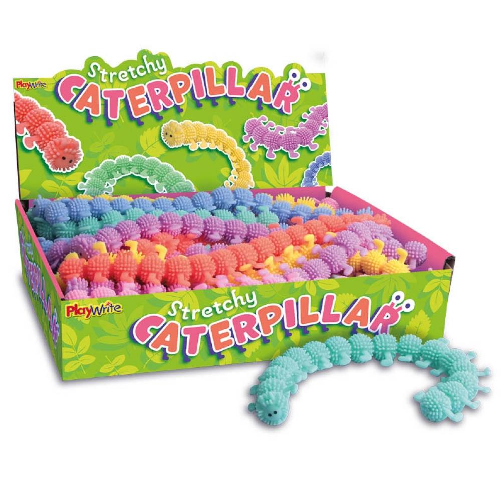 Children's 25cm Colourful Stretchy Caterpillar Sensory Toy (Box)