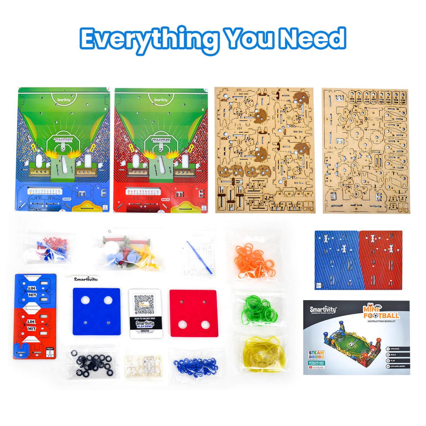 Smartivity Build Your Own Mini Football Multiplayer STEM Construction Toy Board Game (Pack of 1)