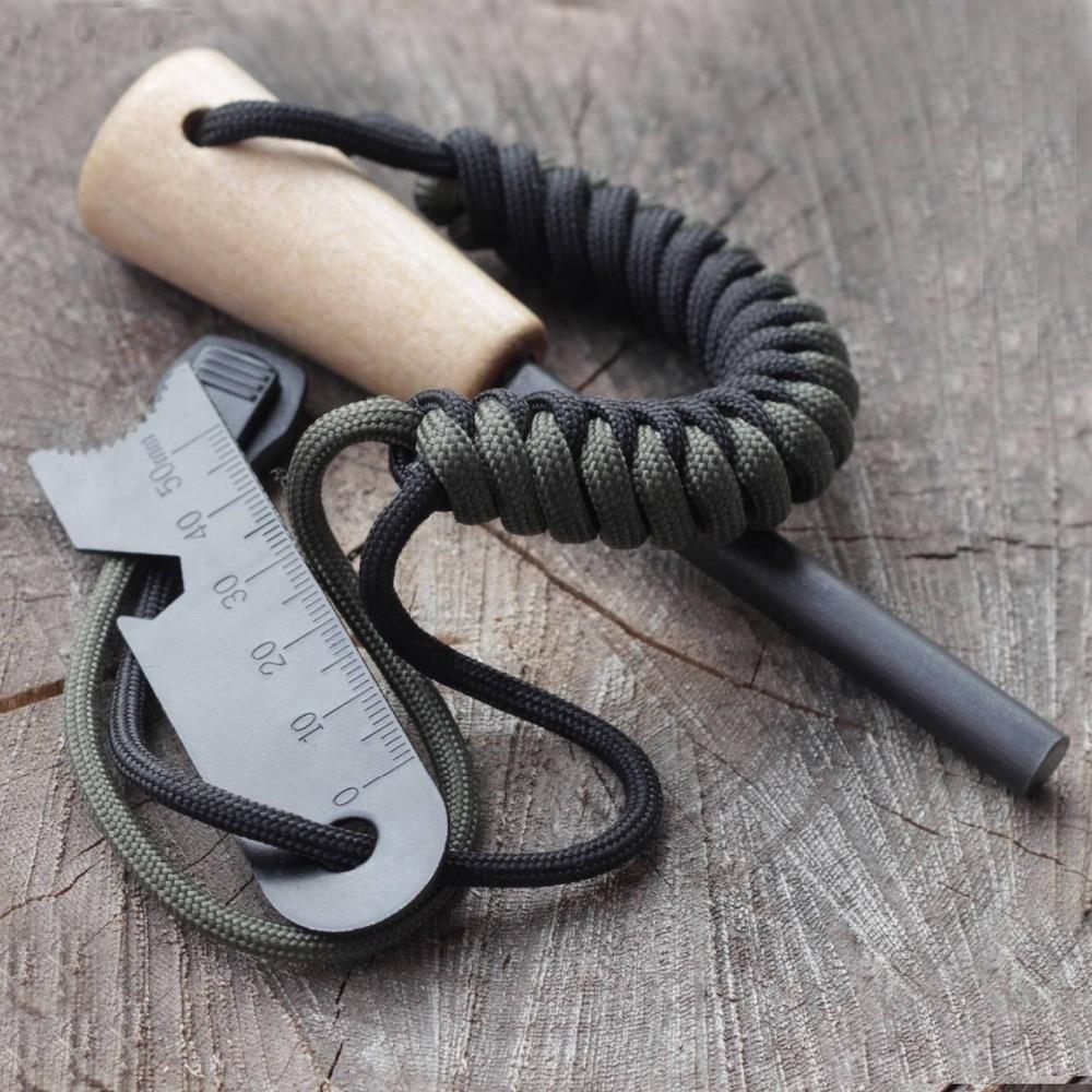 Bushcraft Survival Ferrocerium Fire Steel with Lanyard & Striker (single)