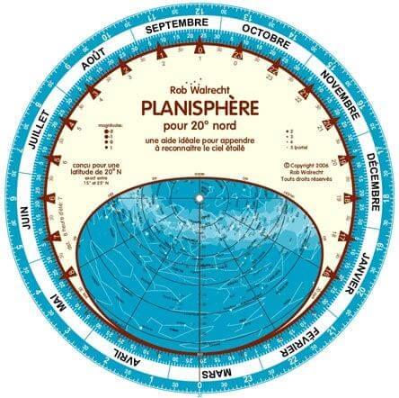 French Planisphere for 20° North/Nord (Pack of 1)