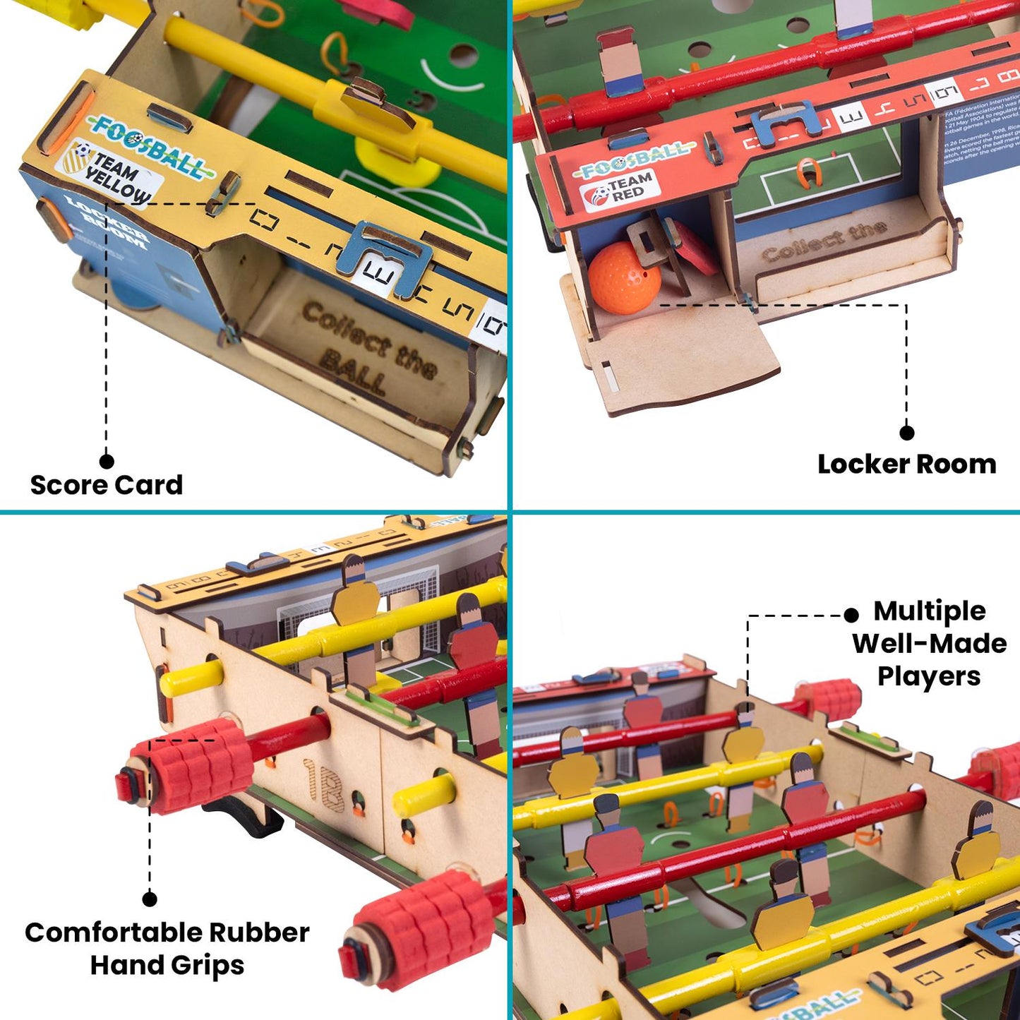 Smartivity Foosball | Build-It-Yourself Multiplayer STEAM Board Game (Pack of 3)