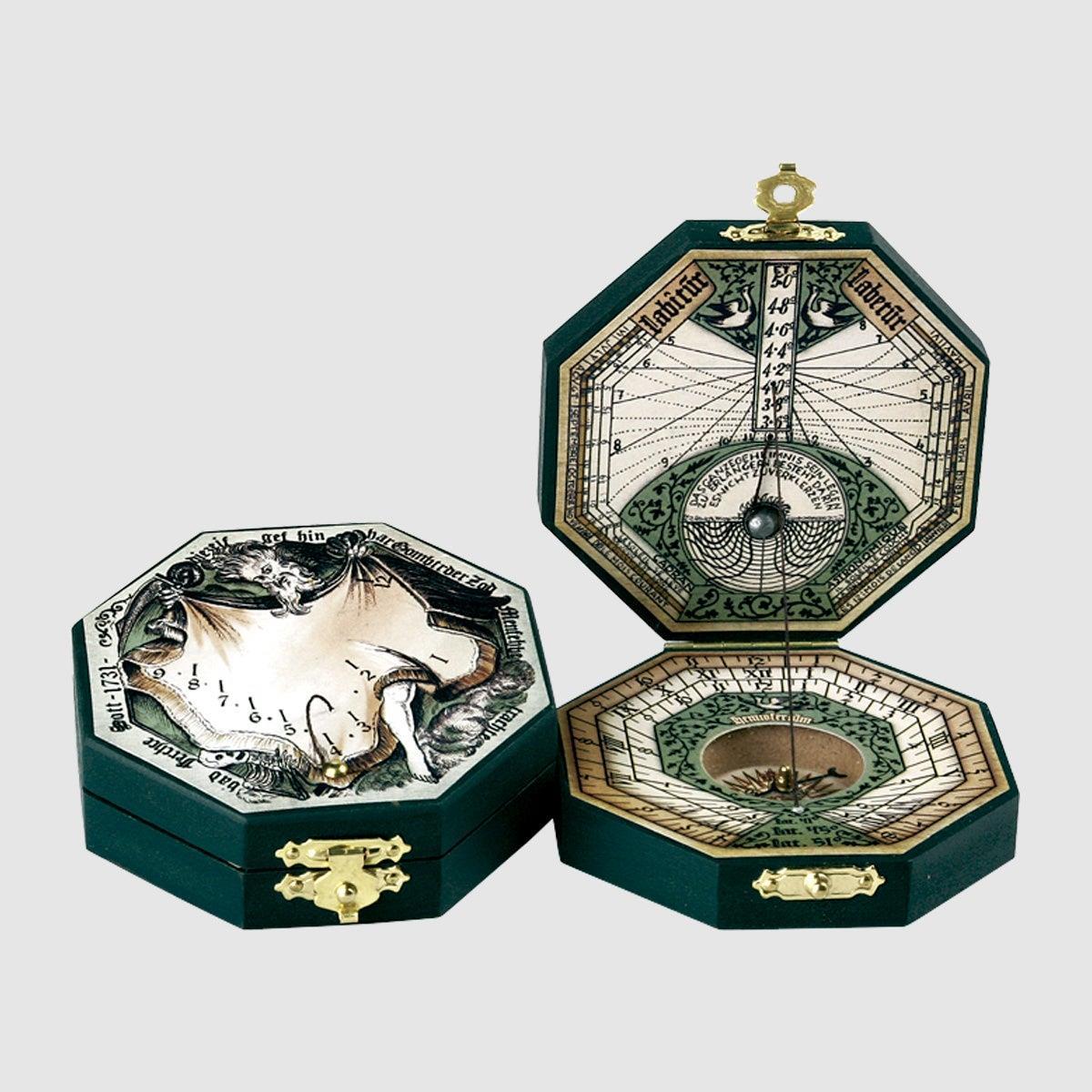 Hemisferium Paper Octagonal Diptych Sundial Replica (Pack of 1)