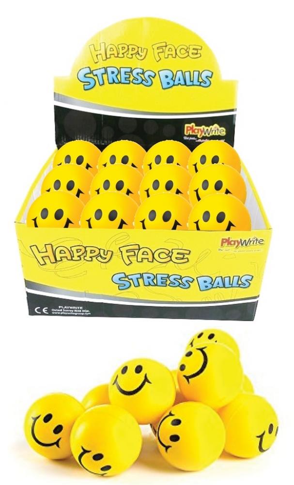 Happy Face Stress Ball (Box 24 Pieces)