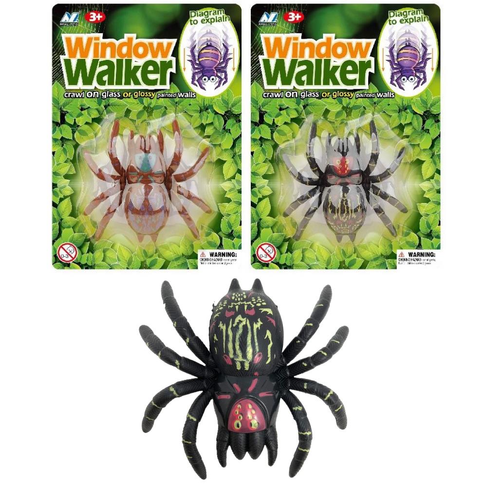 Creepy Window Walking Realistic Spider Practical Joke Toy (Pack of 12)