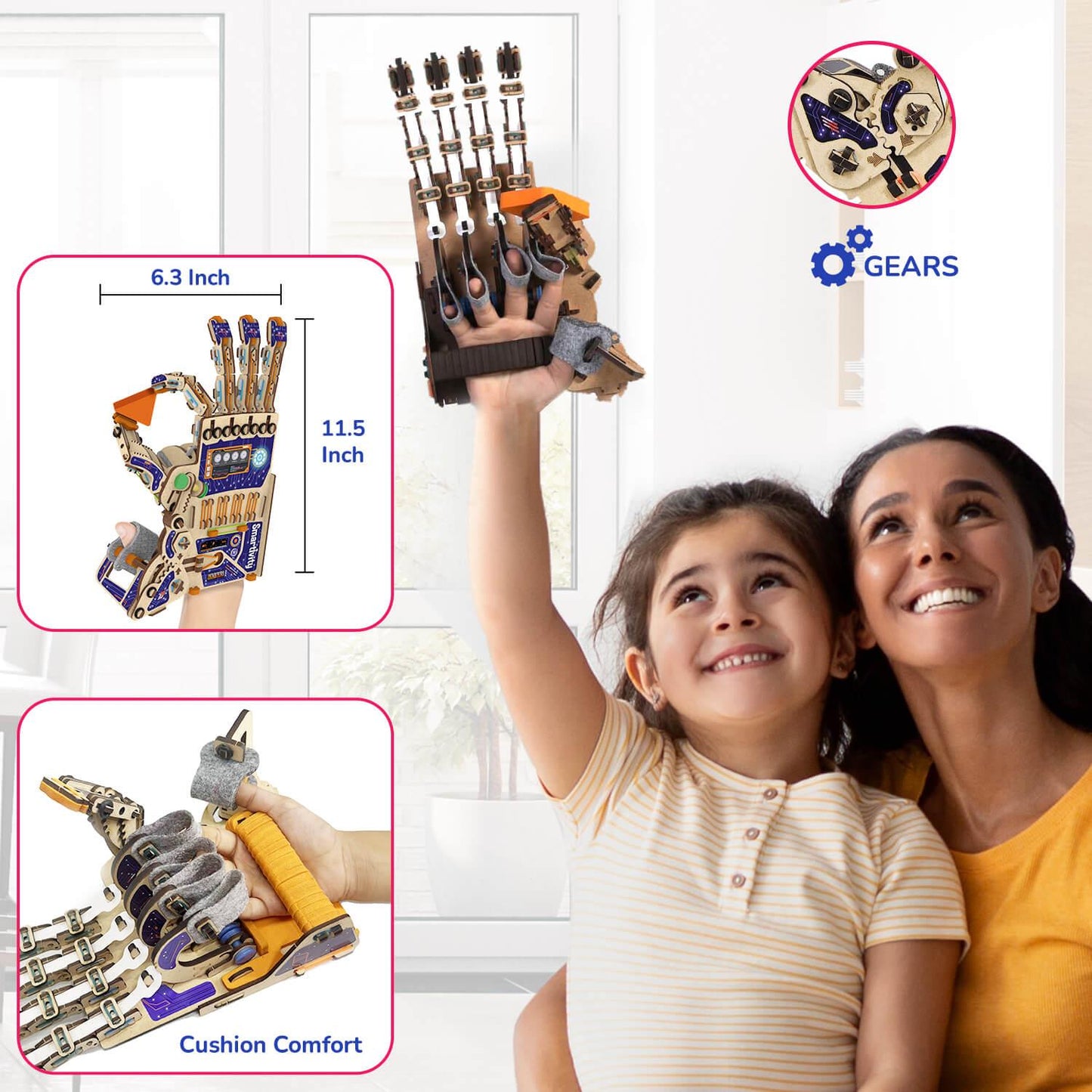 Smartivity Robotic Mechanical Hand | Build-It-Yourself STEAM Toy (Pack of 3)