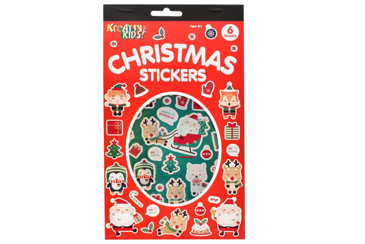 Christmas Arts & Crafts Sticker Pads - 2 Assorted Designs (Pack of 24)