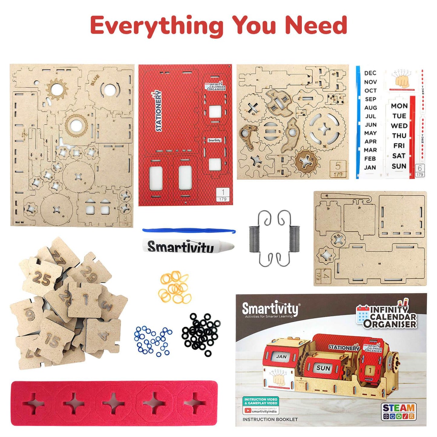 Smartivity Infinity Calendar Organiser Build-It-Yourself DIY STEAM Toy (Pack of 3)