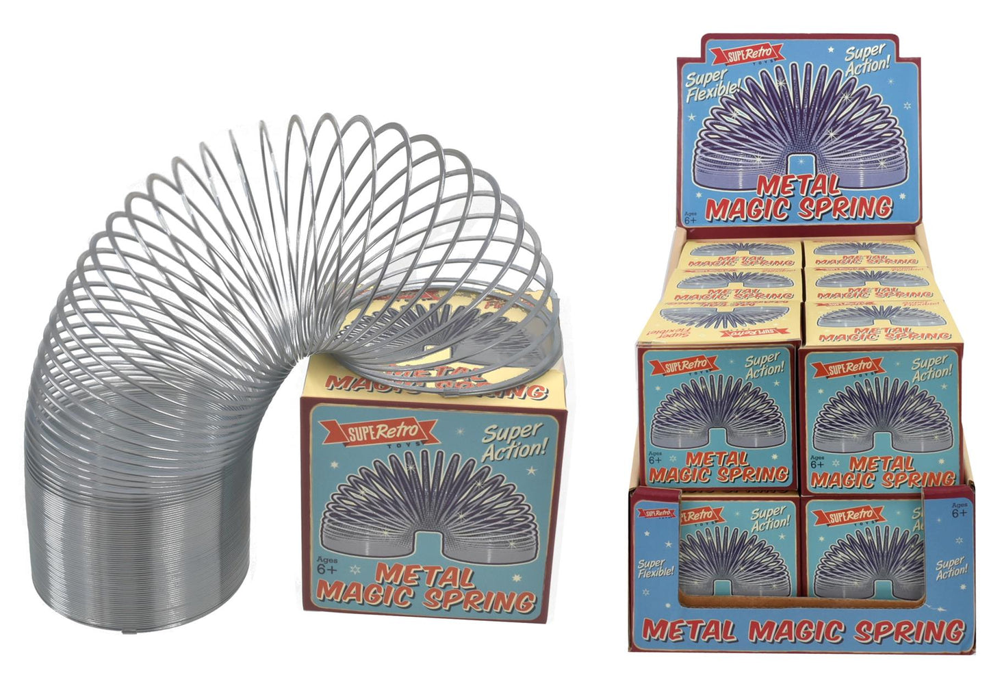 Children's Classic Metal Slinky Spring Retro Toy (Box of 12)