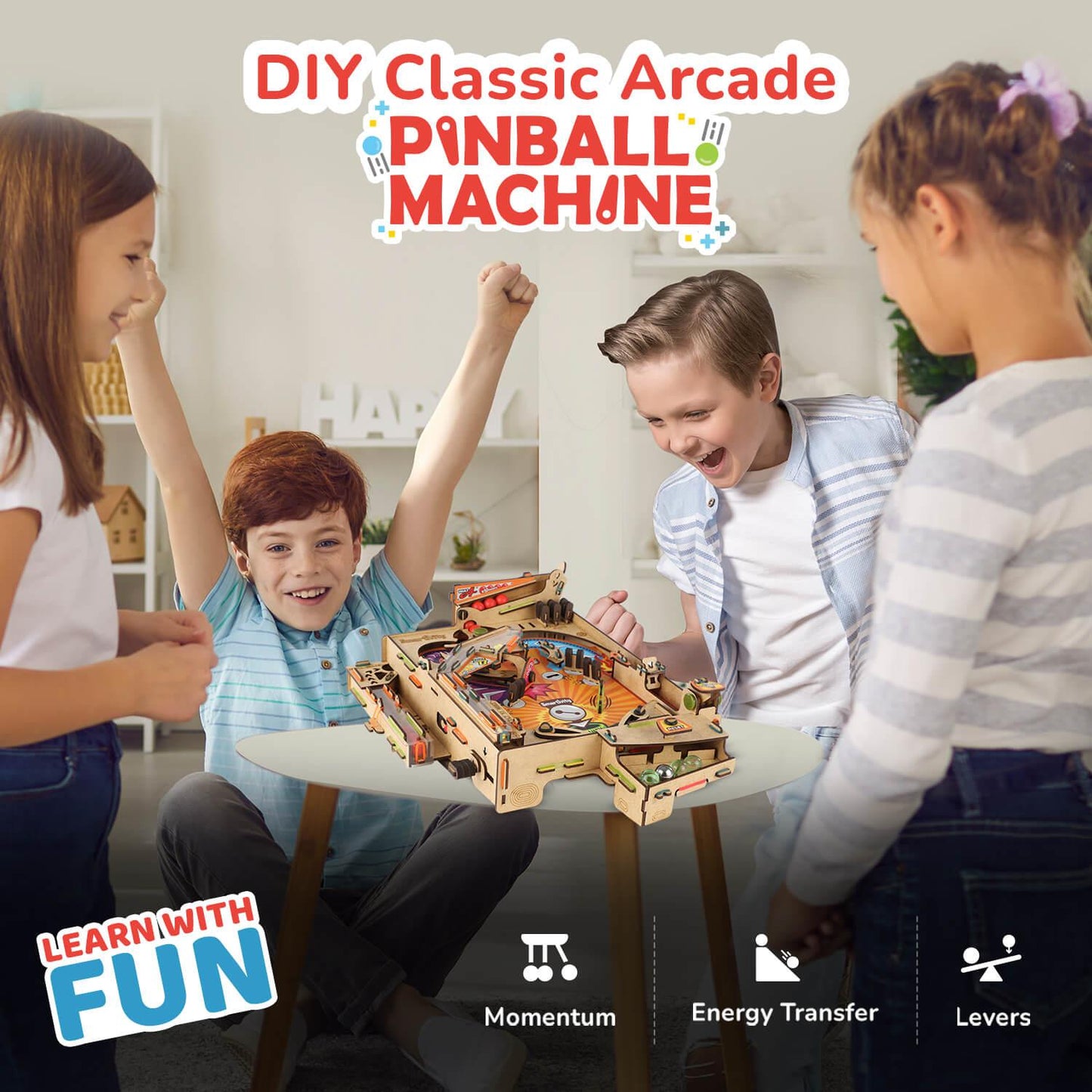 Smartivity Pinball Machine DIY STEAM Game (Pack of 3)