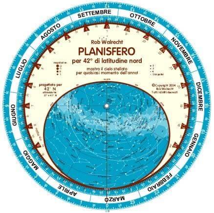 Italian Planisphere for 42° North/Nord Latitude (Pack of 1)