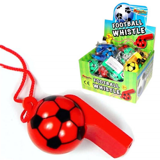 Football Whistle on Cord (Box 24 Pieces)