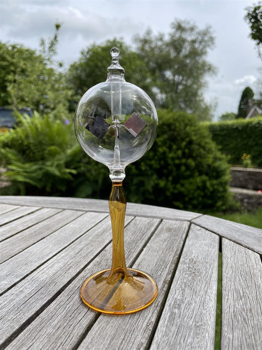 Crooke's Solar Radiometer with Tall Amber Stem and Clear Globe