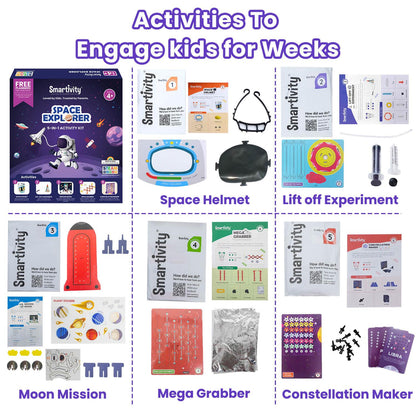 Smartivity Space Explorer DO-IT-YOURSELF, 5-IN-1 STEAM ACTIVITY KIT (Pack of 1)