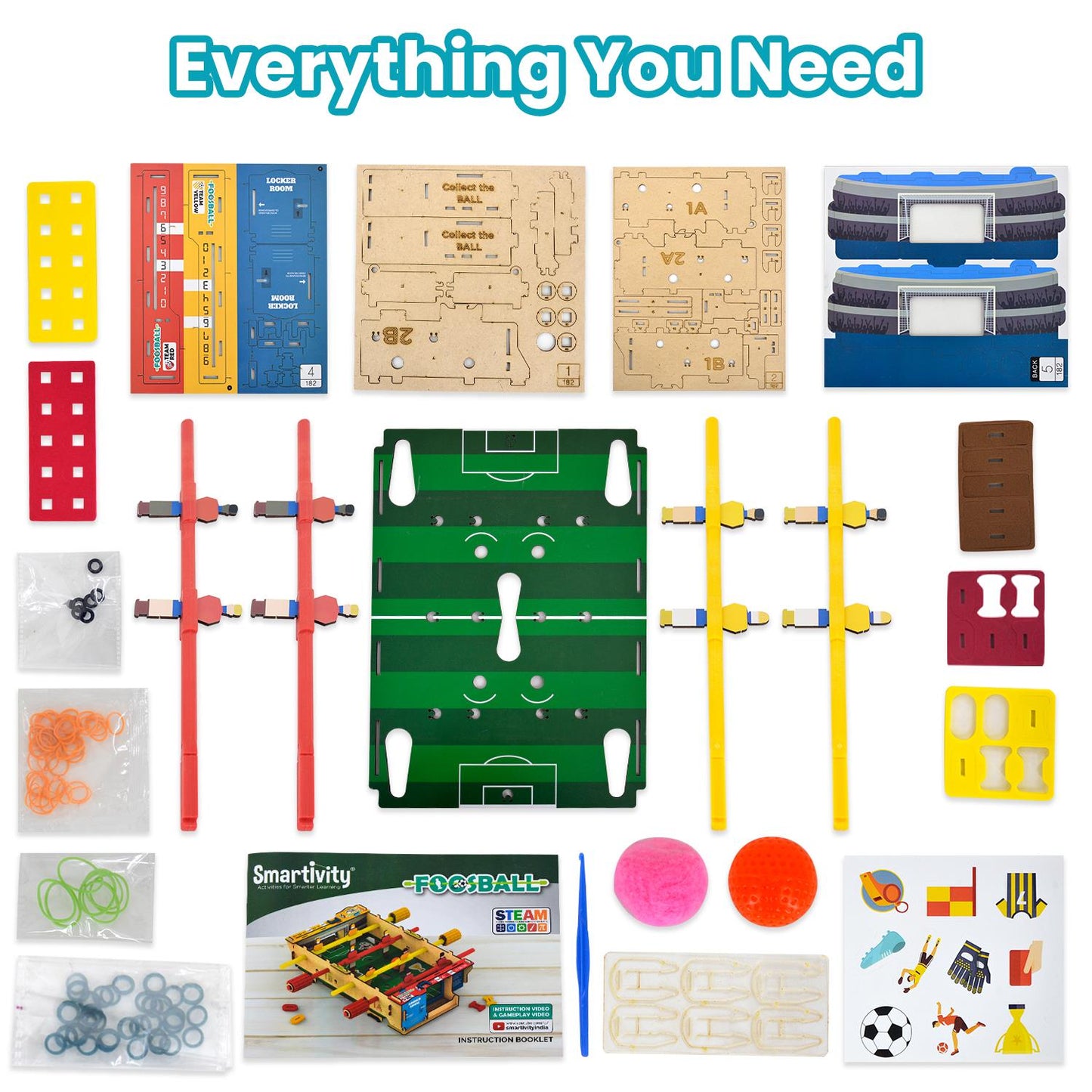 Smartivity Foosball Build Your Own Multiplayer STEM Board Construction Game (Pack of 1)