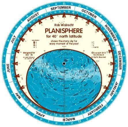 English Planisphere for 40° North Latitude (Pack of 1)