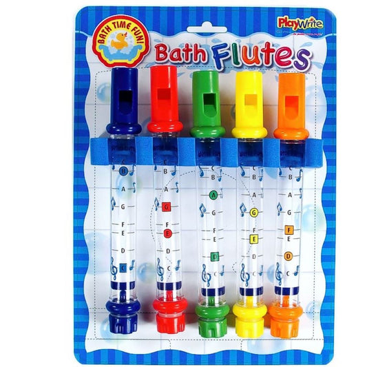 Children's Set of Five Bath Time Water Flutes Musical Bath Toy (Pack of 6)