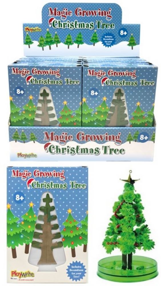 Magic Growing Crystal Christmas Tree with Decorations (Box of 12)