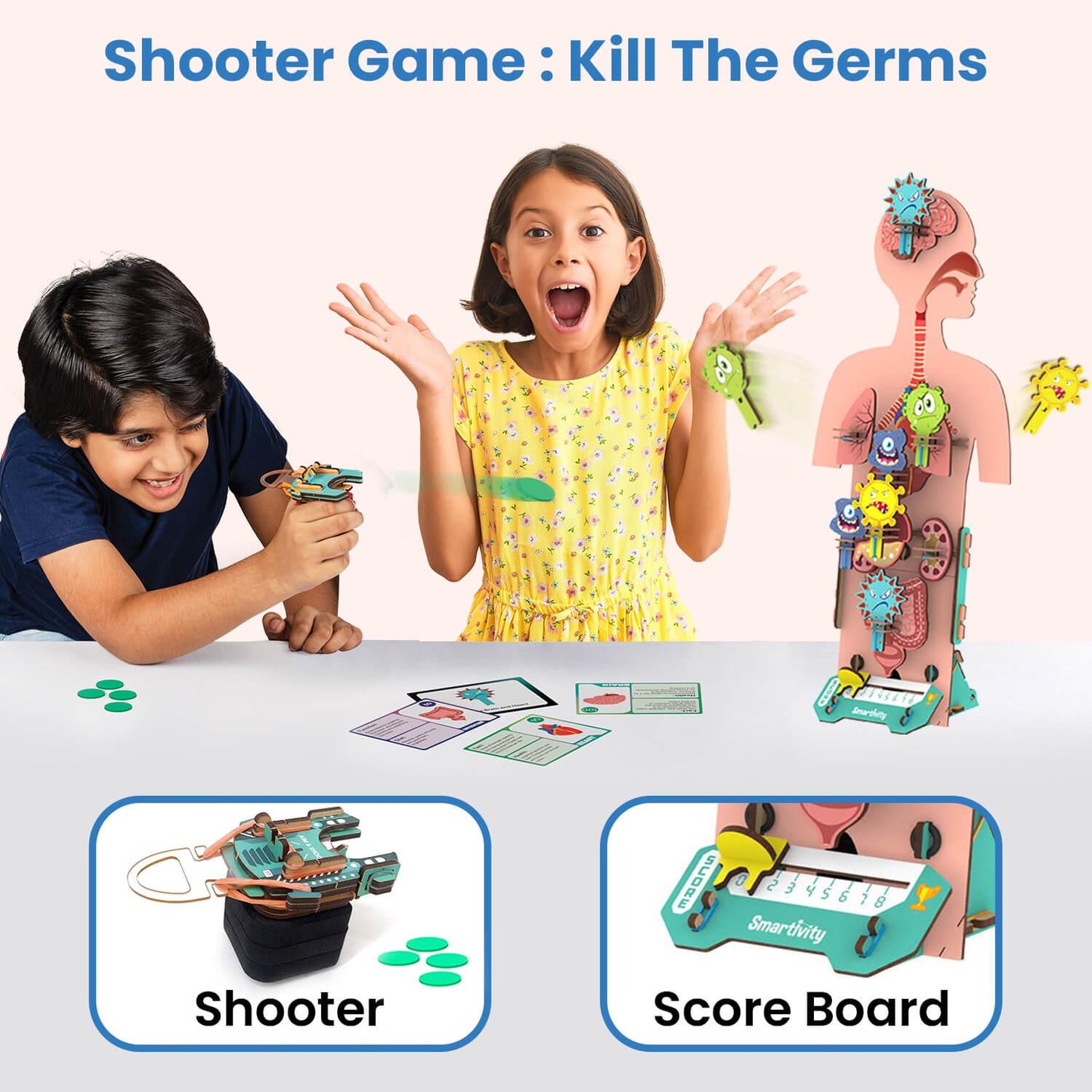 Smartivity Human Body Germ Buster | DIY STEAM 5-in-1 Game (Pack of 3)