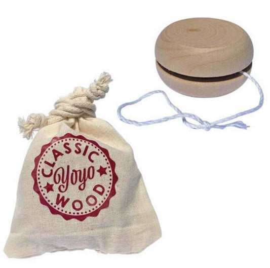 Classic Wooden Yo Yo in Cotton Bag (Pack of 28)