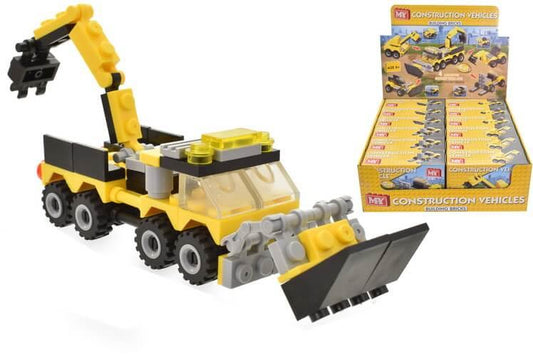 Build Your Own Construction Vehicle Brick Sets (Assorted Designs) (Box of 12)