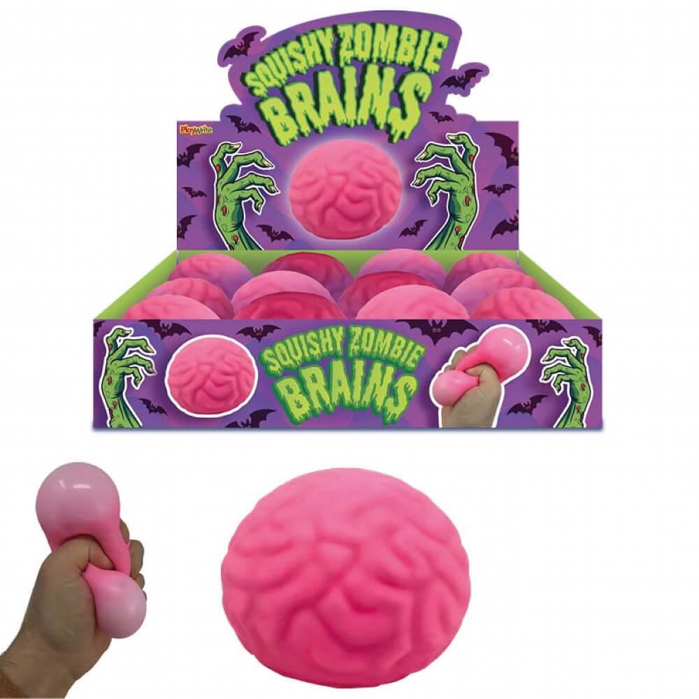 Children's 7cm Squishy Zombie Brain Stress Toy (Box of 12)