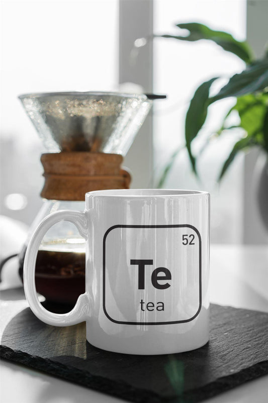 Periodic Table Element 52 Te Ceramic Mug for Science Lovers (single)
