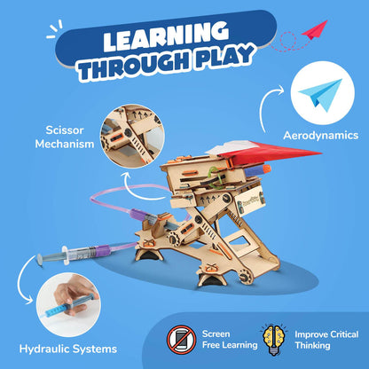 Smartivity Hydraulic Plane Launcher | Build-It-Yourself STEAM Toy (Pack of 3)