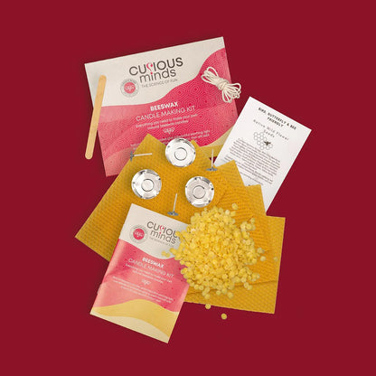 Curious Minds Relaxing Natural Beeswax Candle Making Gift Set (single)