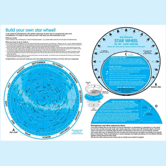 Build-It-Yourself Star Wheel for 40° North Latitude (Pack of 1)