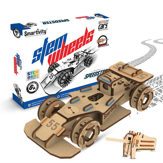 Smartivity STEMWHEELS Speedster | Build-It-Yourself STEAM Toy Car (Pack of 3)