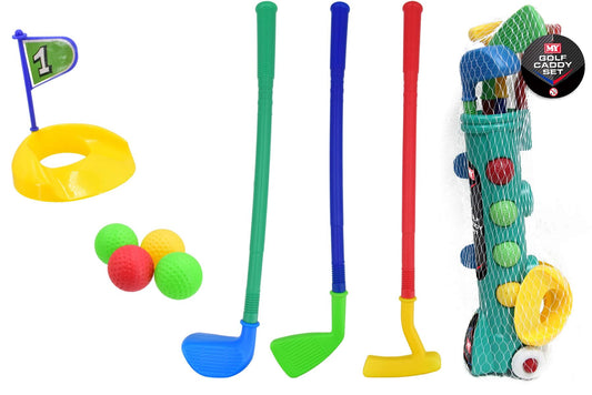 Children's Colourful Golf Caddy Outdoor Toy Playset (Pack of 12)