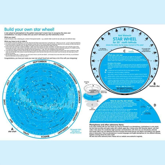 Build-It-Yourself Star Wheel for 50° North Latitude (Pack of 1)