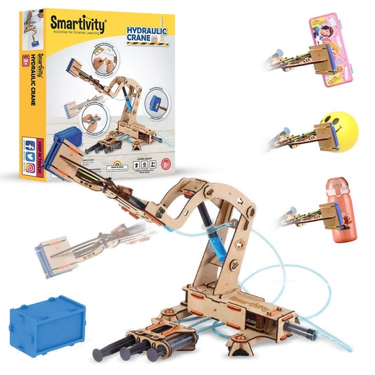 Smartivity Build Your Own Hydraulic Crane DIY STEM Construction Toy (Pack of 1)