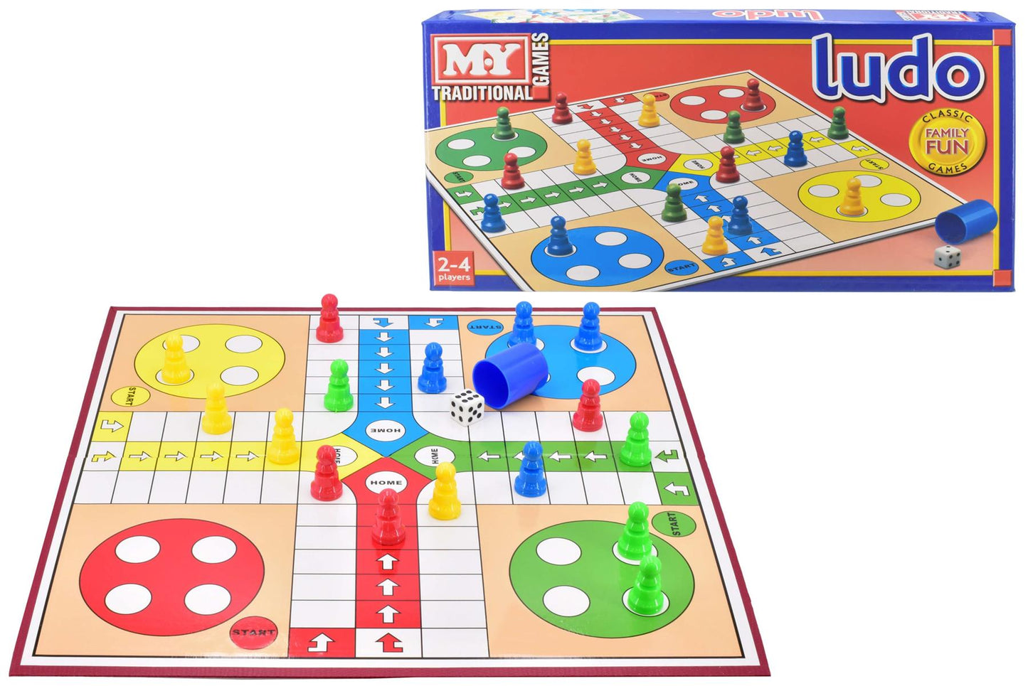 Ludo Traditional Family Board Game (Pack of 6)