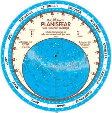 Frisian Planisphere for 52° North/Netherlands and Belgium (Pack of 1)
